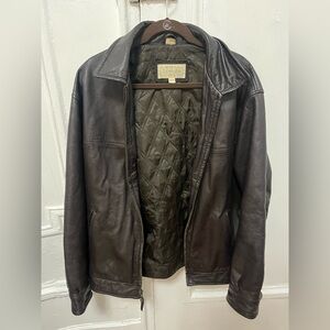 Vintage St. John's Bay Dark Brown Leather Jacket